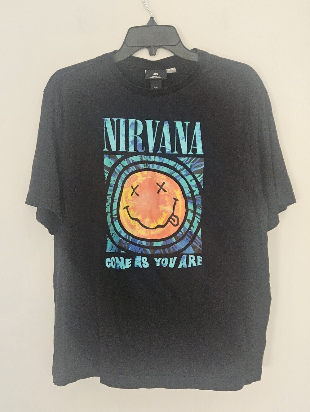 H&M Nirvana "Come As You Are" Graphic T-Shirt Size Large